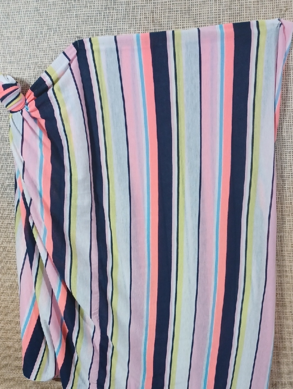 GAP Multicolor Striped Knit Top - Yellow, Pink, Navy, White